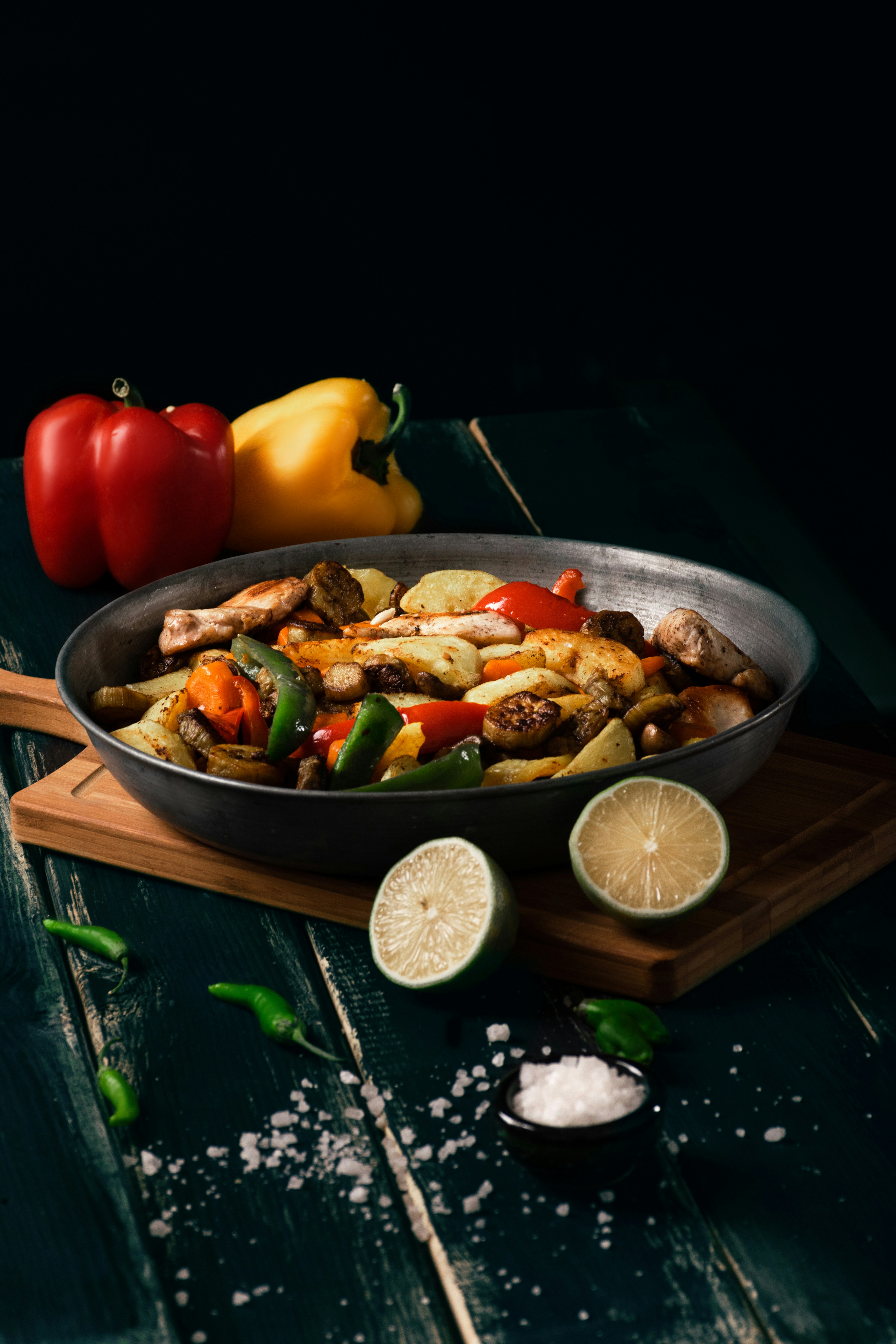 Fresh ingredients on a kitchen counter